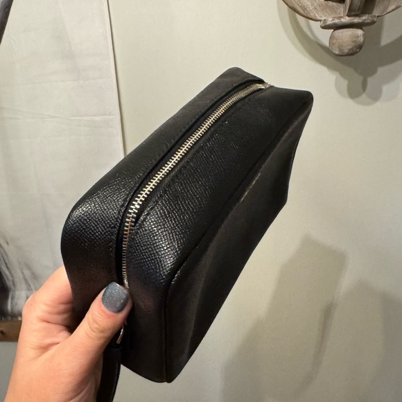 Coach Boxy Cosmetic Case/Large Wristlet Black with Silver Hardware - Picture 8 of 8